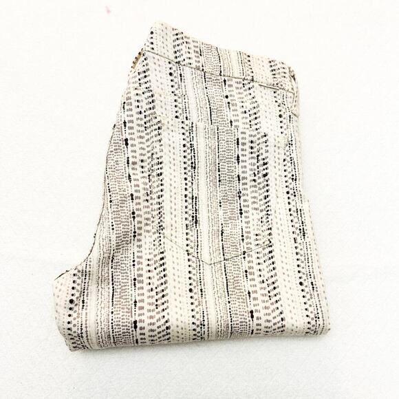 Mother Looker Ankle Fray Slipstream Cream Patterned Denim Skinny Jeans Size 29 - Picture 1 of 10